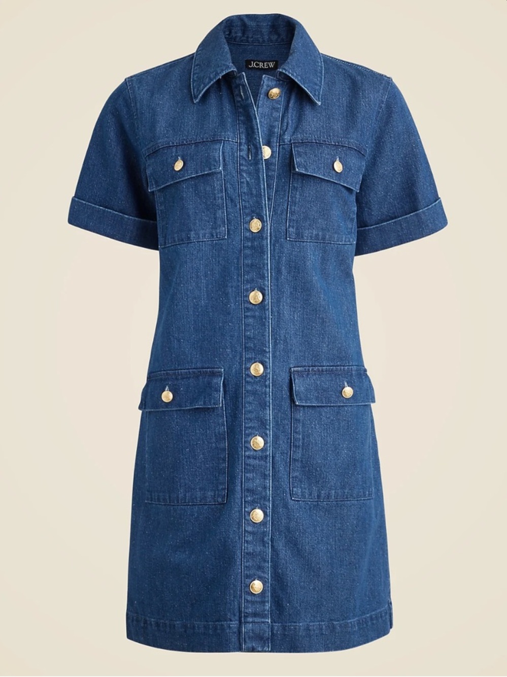 J. Crew Utility Pocket Dress in denim 100% cotton size 2 like new